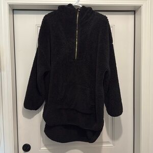 Hooded long zip up
